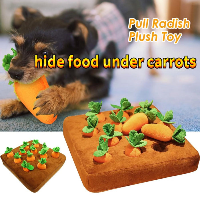 Dog Cat Carrot Plush Chew Toy