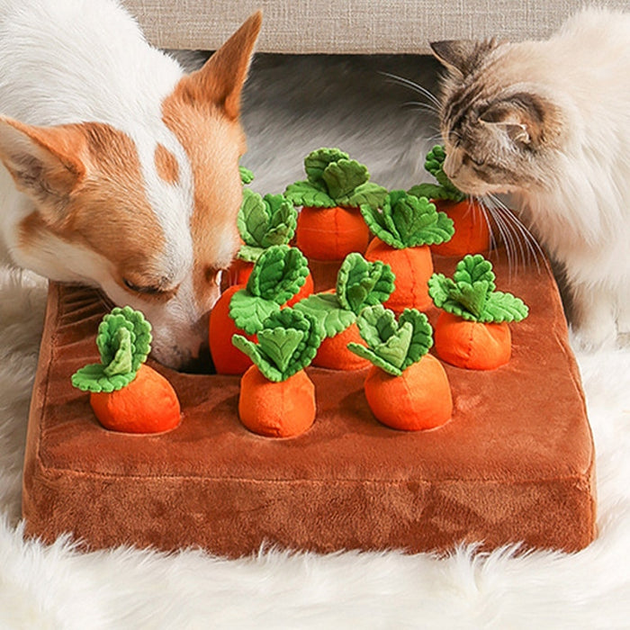 Dog Cat Carrot Plush Chew Toy