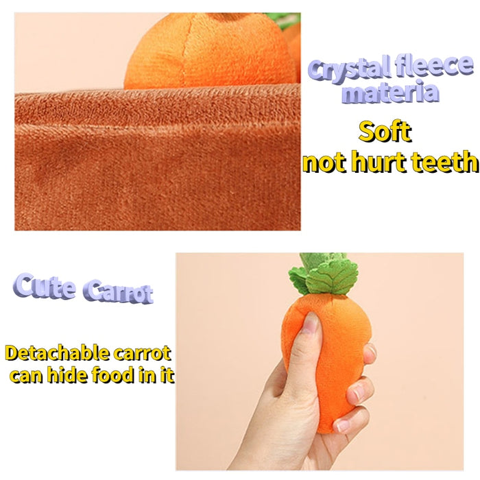 Dog Cat Carrot Plush Chew Toy