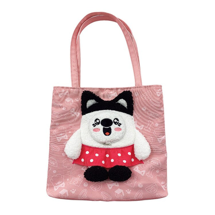 Cute Lion-Shaped Pet Canvas Shoulder Bag